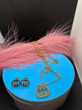 2Pcs Lux jewelry Earrings and Necklace