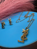 2pcs Lux jewelry Earrings and Necklace