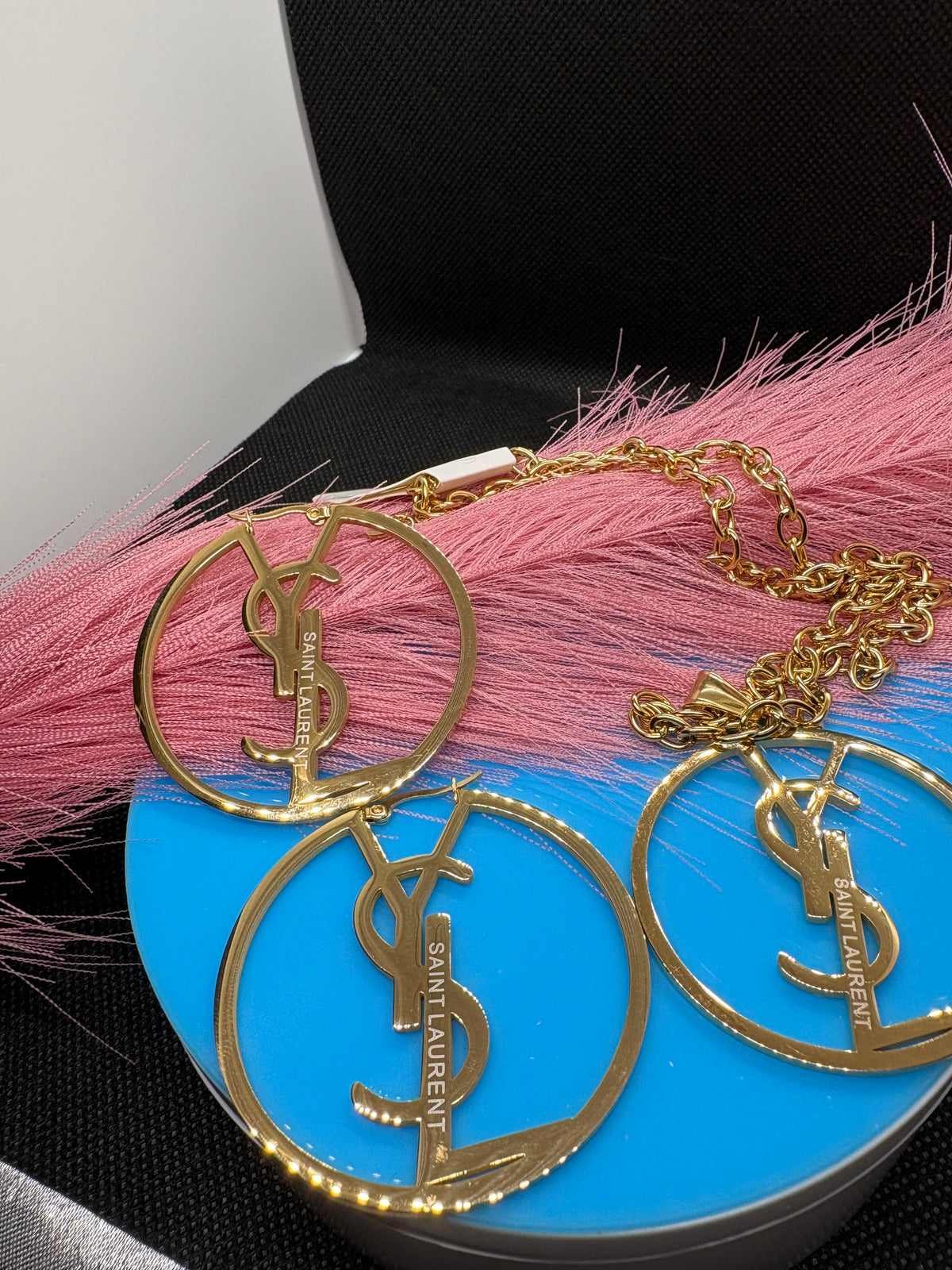 2Pcs Lux jewelry Earrings and Necklace Hiphop /2Pcs