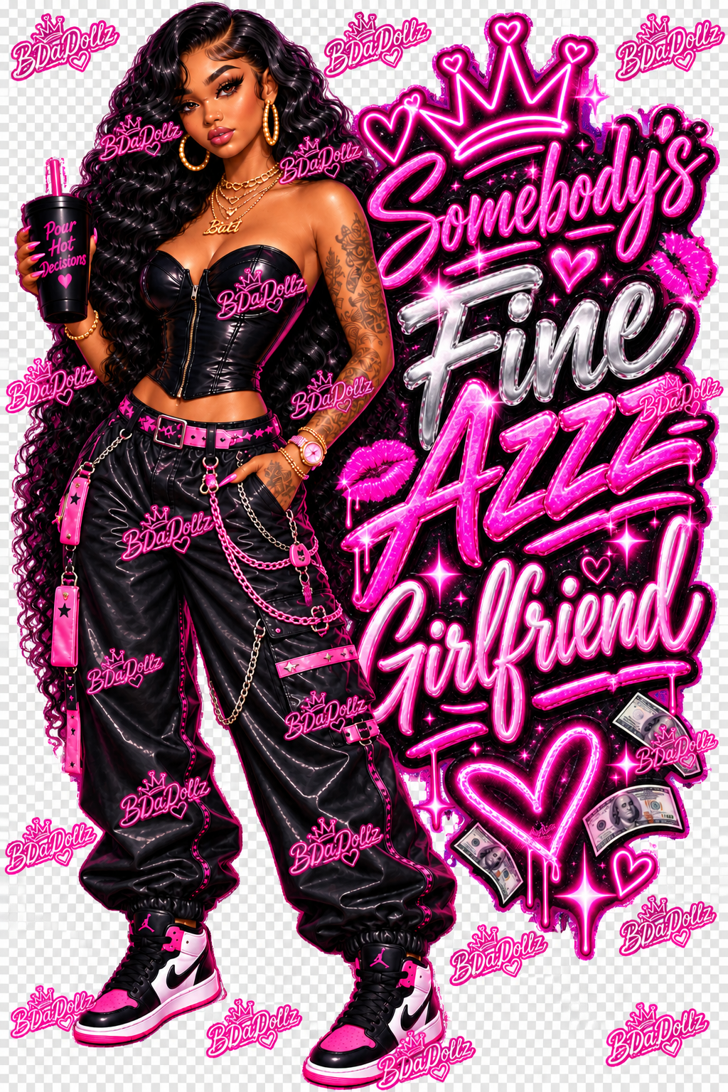 Somebody's Fine Azzz Girlfriend /Digital product, High Quality DTF ready to Download