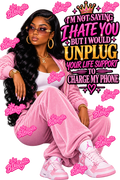 Unplug : High quality graphic design /digital downloads DTF transfer
