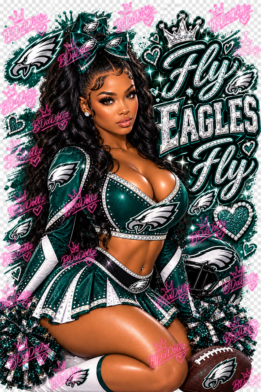 Fly Eagles Fly / High quality graphic design /digital download DTF transfer