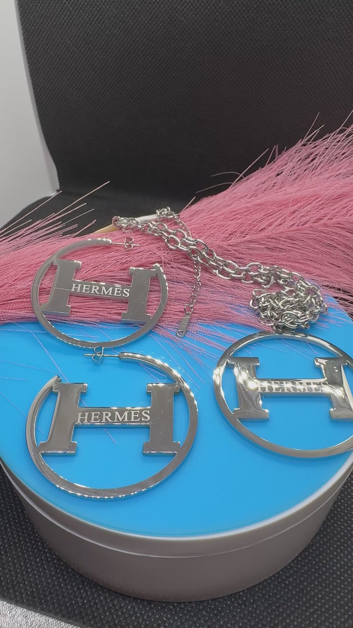 2Pcs Lux jewelry Earrings and Necklace Hiphop/2Styles