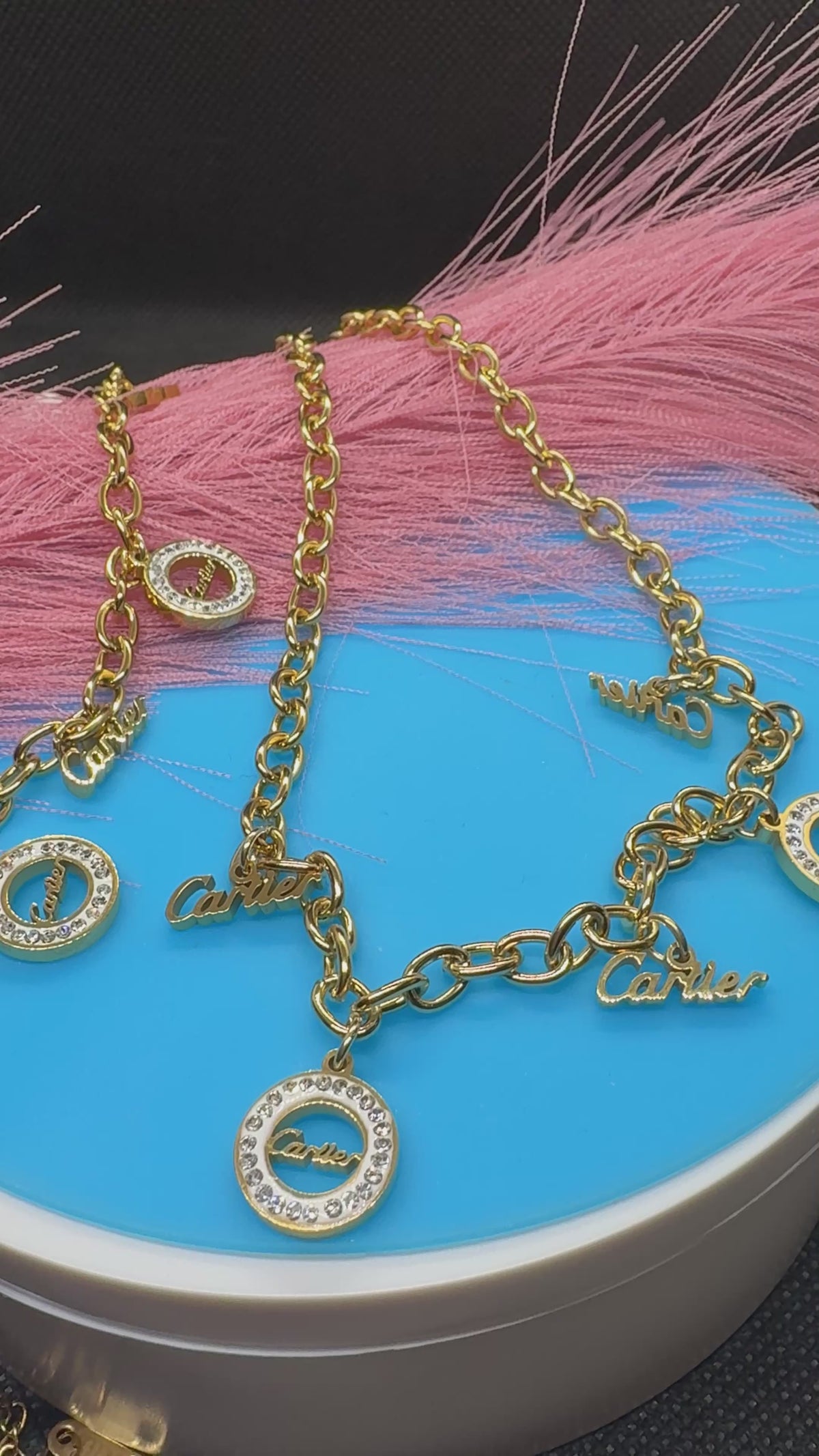 2Pcs Lux jewelry Necklace and Bracelet