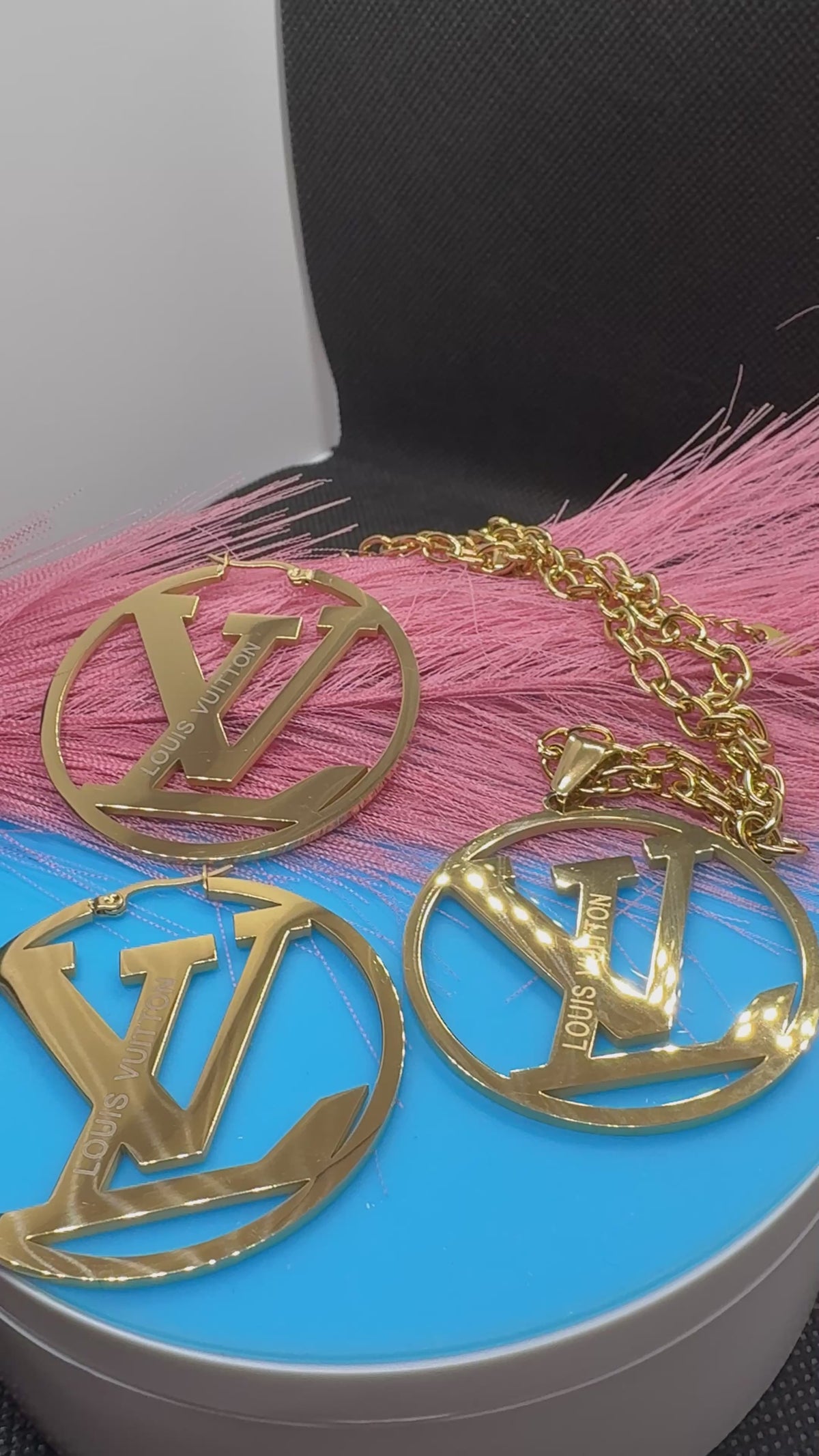 2Pcs Lux jewelry Earrings and Necklace Hiphop /2Styles