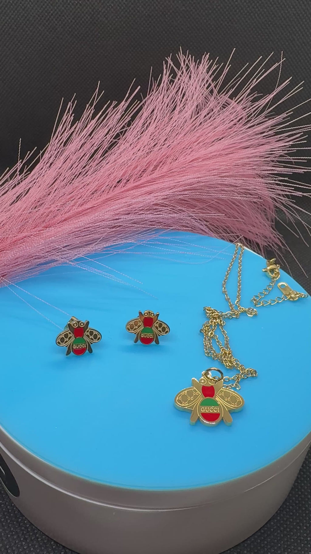 2 Pcs Lux jewelry Earrings and Necklace